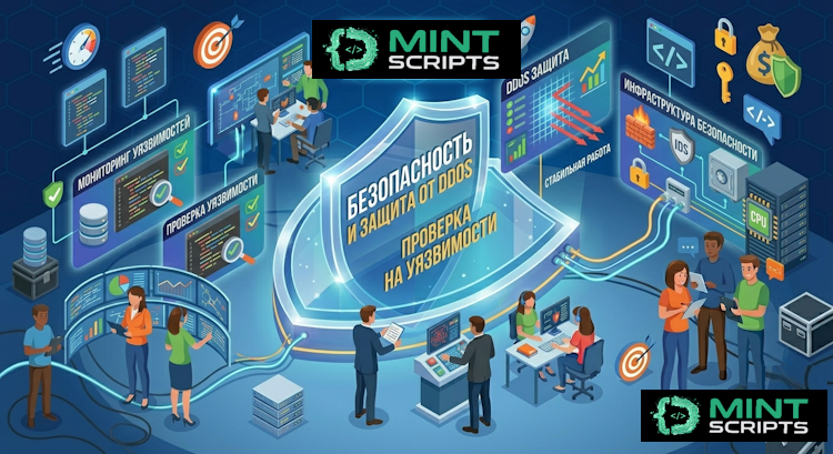 Защита сайта  от DDOS проверка на уязвимости — услуга mint scripts