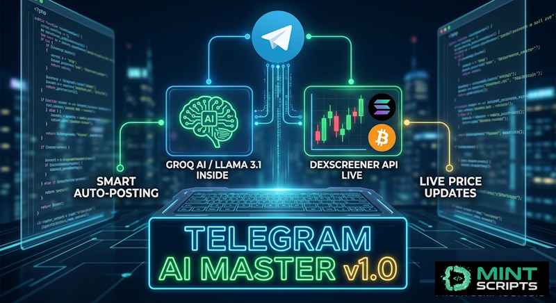 Telegram AI Auto-Posting Bot & Smart Auto-Commenter (Groq Llama 3.1) — Купить скрипт автопостинга