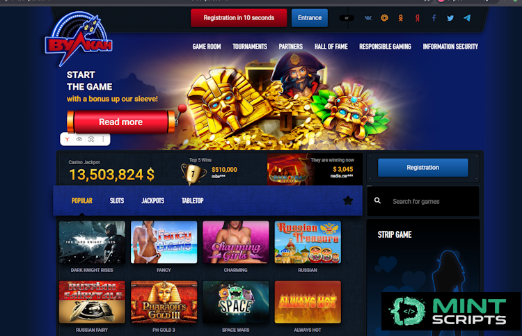 Купить скрипт казино Вулкан (Goldsvet Core) — HTML5 Source Code & No License Fees